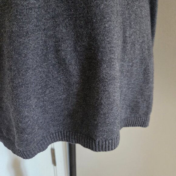 Max Studio Long Sweater Womens SP Small Petite Gray Short Sleeve Top V-Neck - Picture 5 of 11